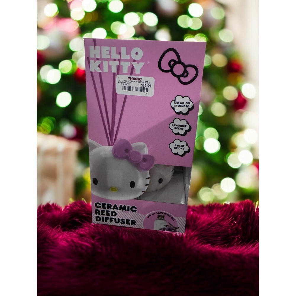 Hello Kitty Ceramic Reed Diffuser Lavender Scent 120 ML Oil‎ Included